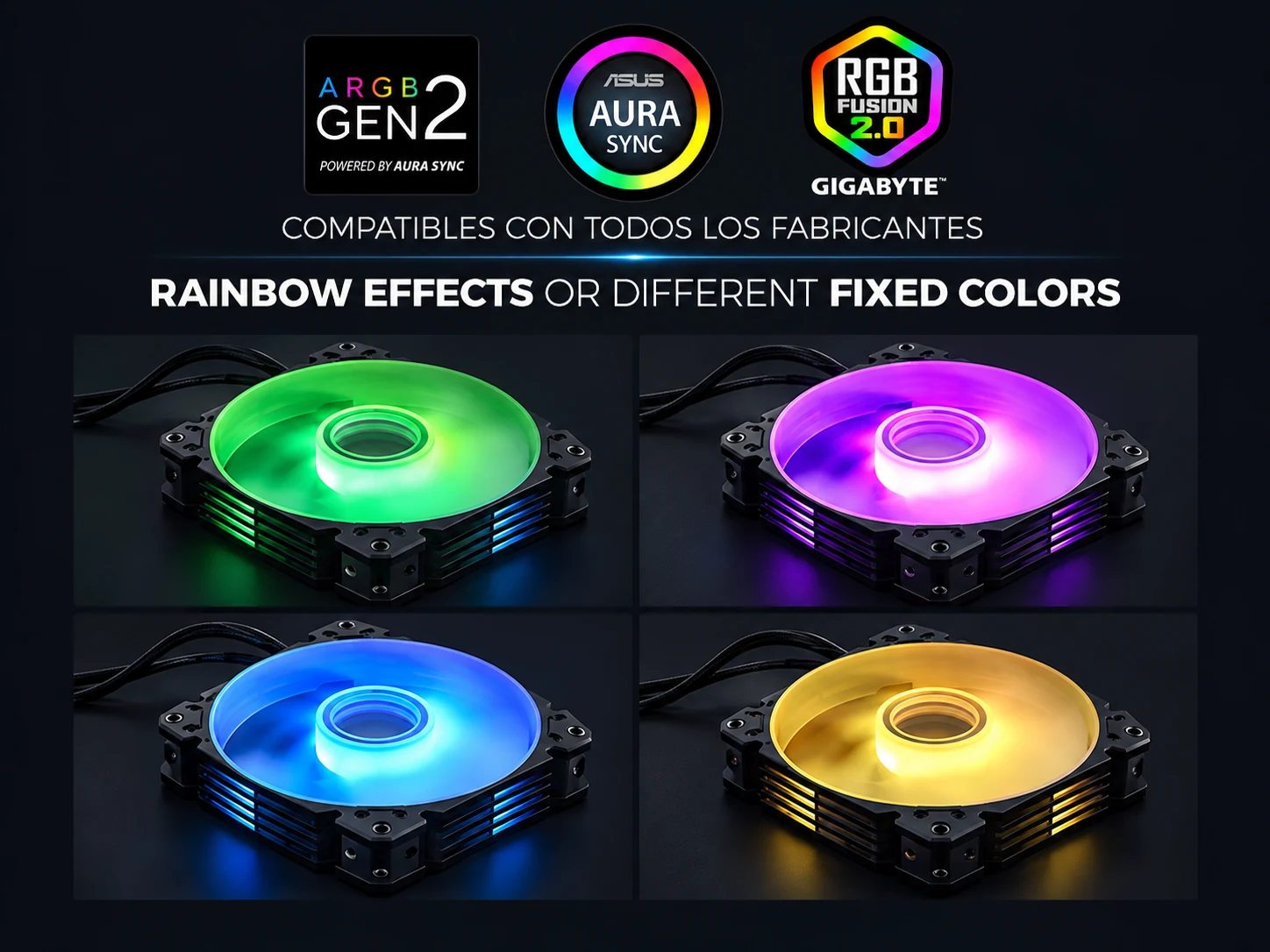 Full ARGB, 4 coolers de 120mm